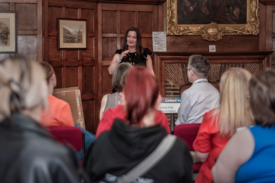 photo of Jeni from Businesstree infront of a group of people